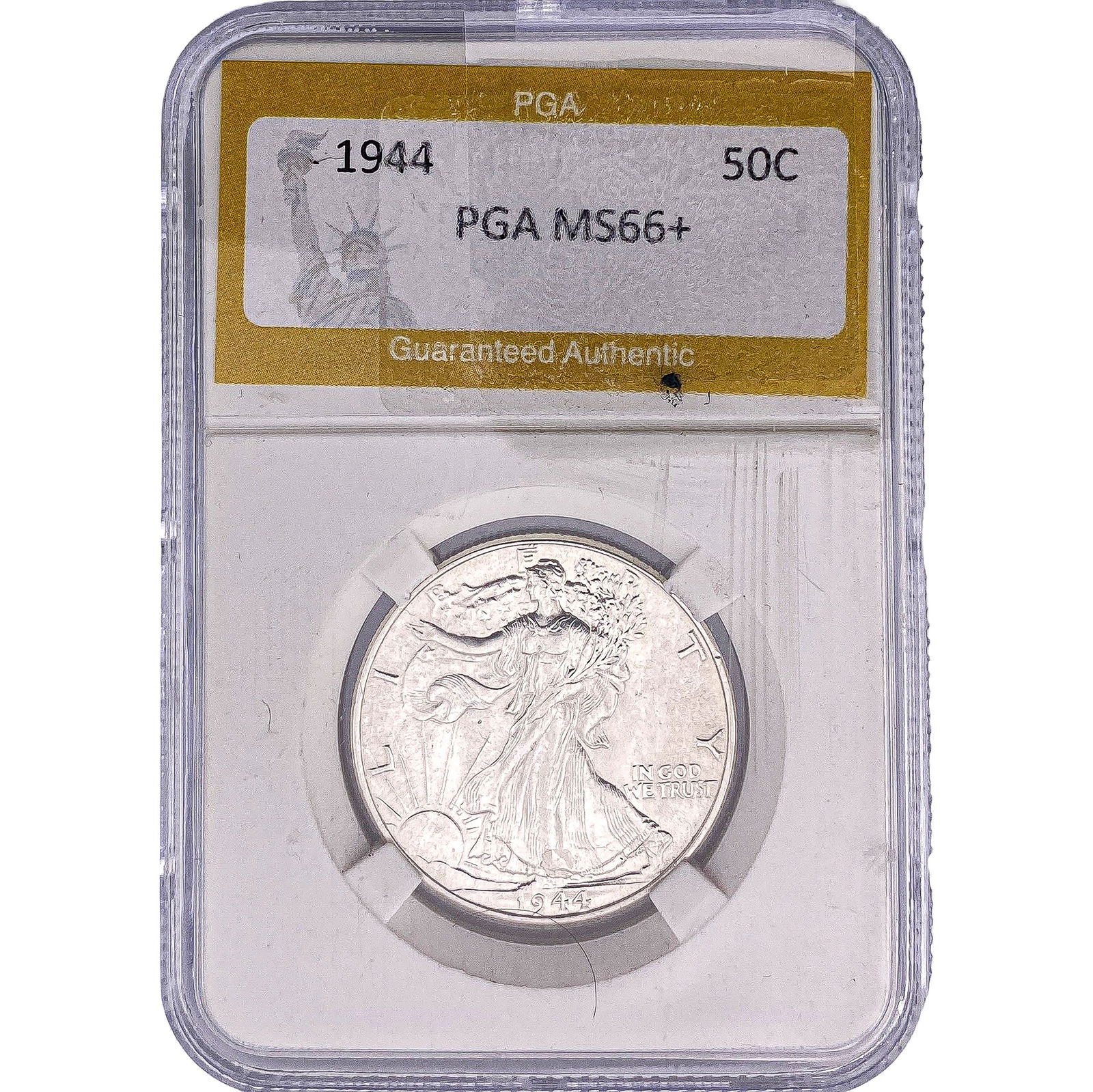 1944 Walking Liberty Half Dollar PGA MS66+: 1944 Walking Liberty Half Dollar PGA MS66+