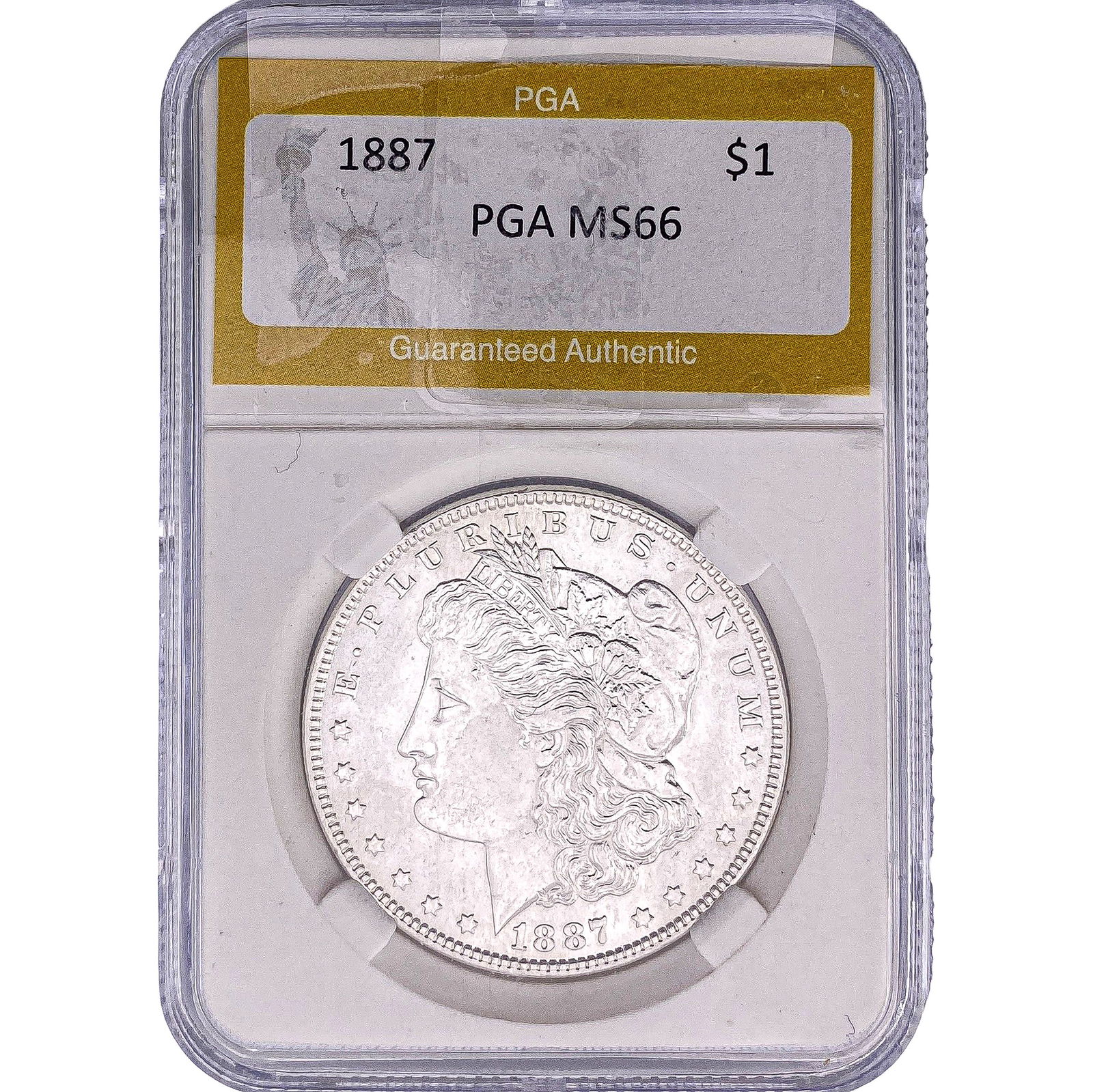 1887 Morgan Silver Dollar PGA MS66: 1887 Morgan Silver Dollar PGA MS66