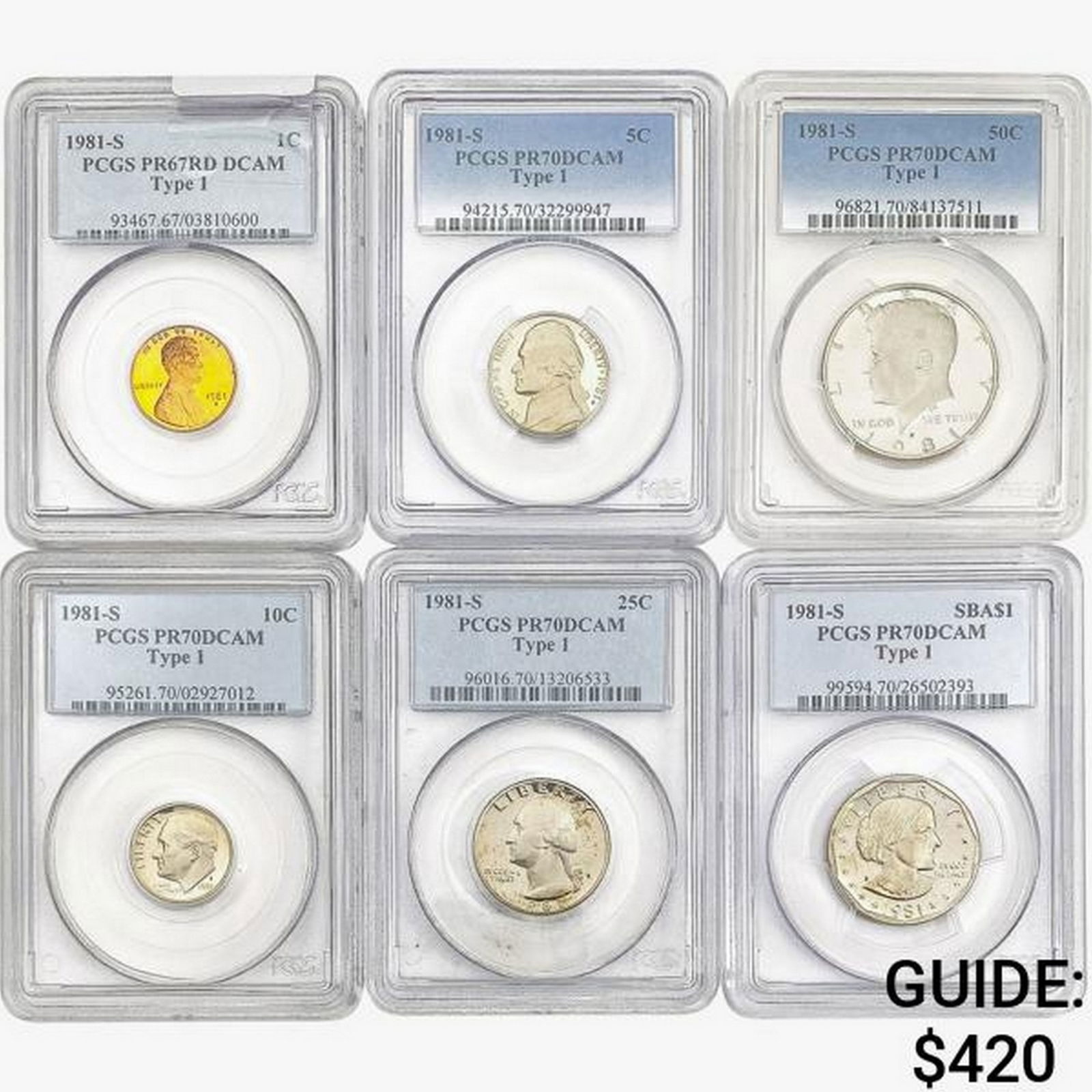[6]1981-S U.S. Proof Set Type 1 PCGS PR70 DCAM (1 of 2)