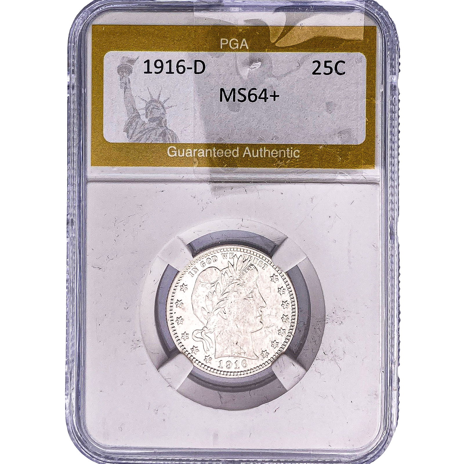 1916-D Barber Quarter PGA MS64+ (1 of 2)