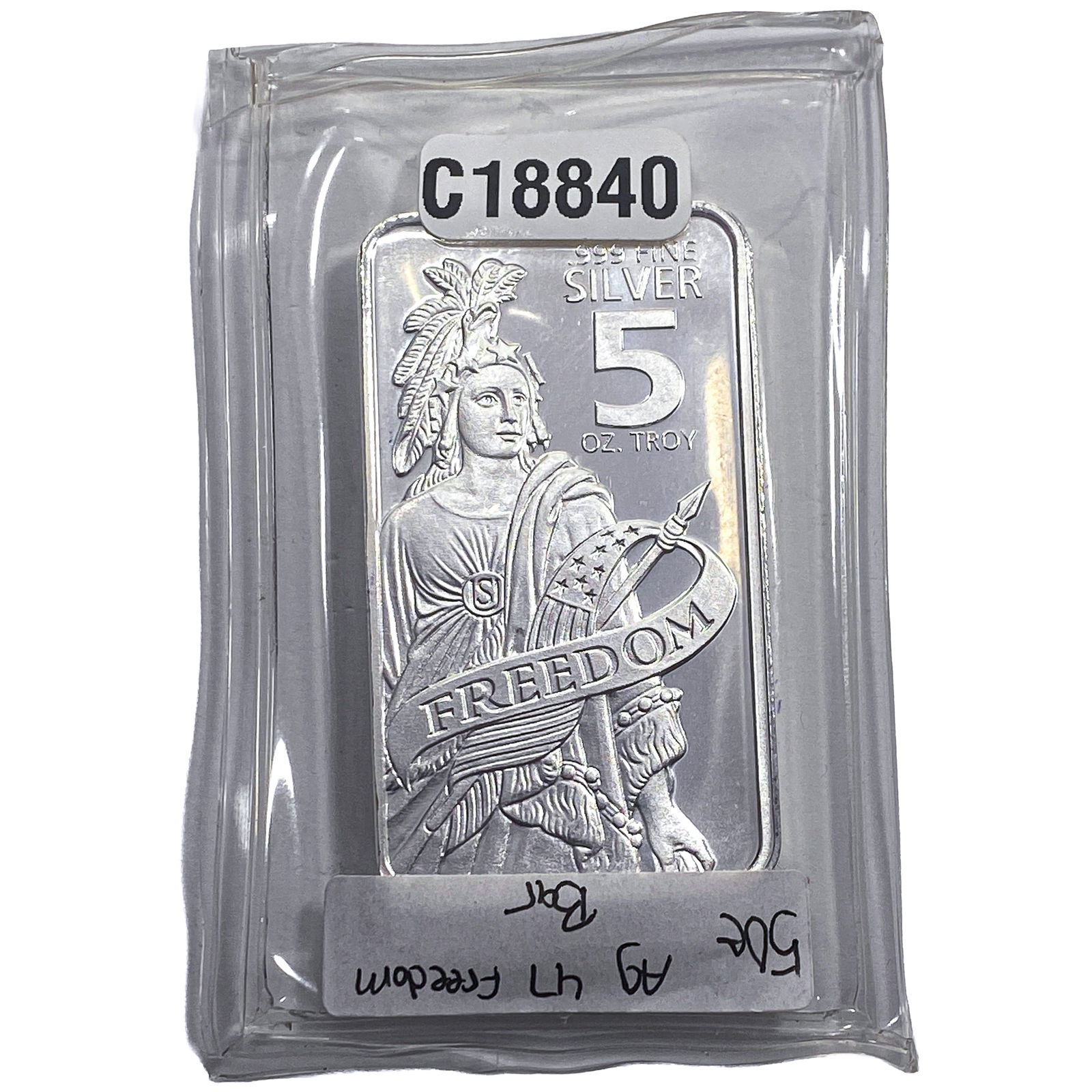 Ag 47 Freedom Silver Bar 5oz (1 of 2)