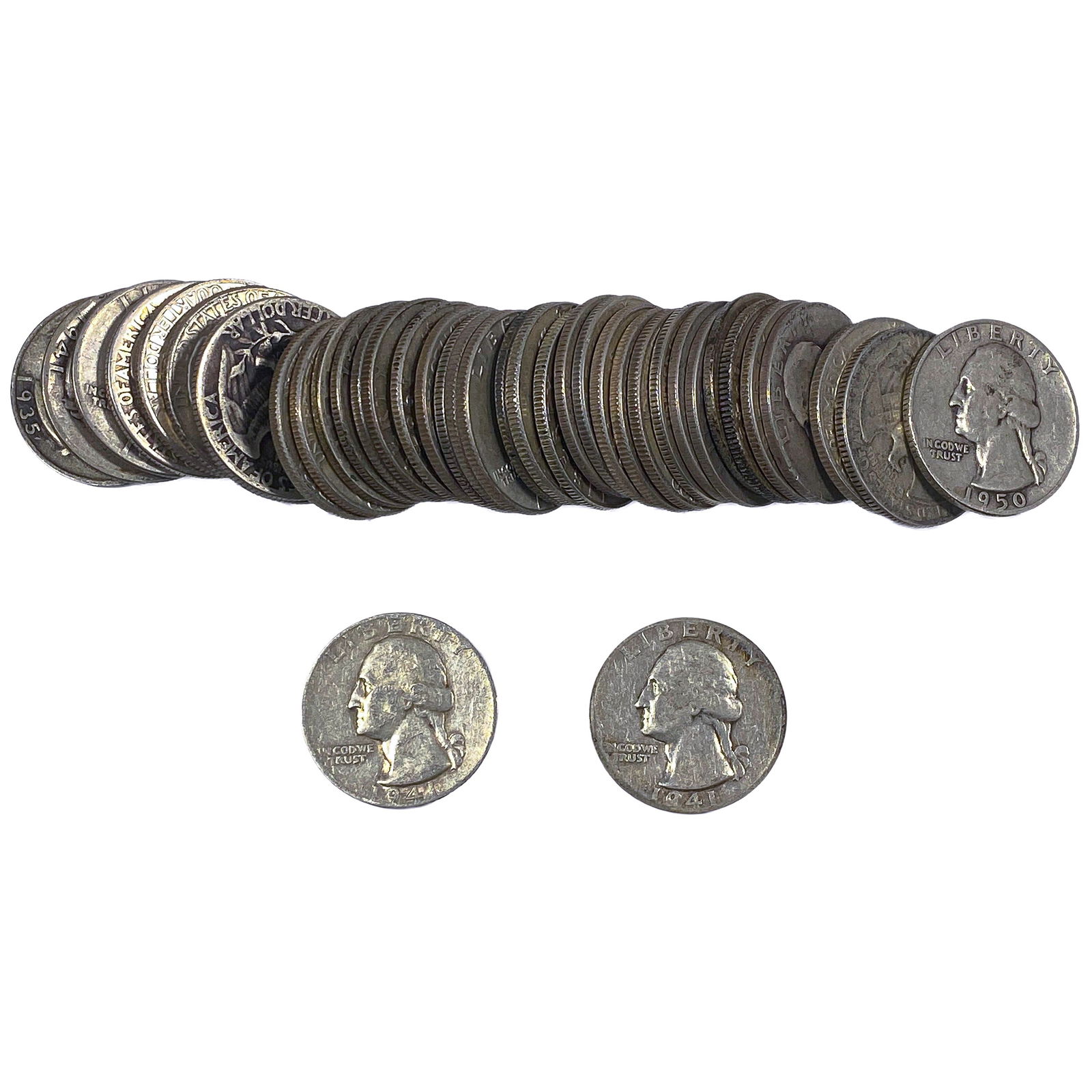 Mixed Dates Roll of Washington 25C Lot: Mixed Dates Roll of Washington 25C Lot