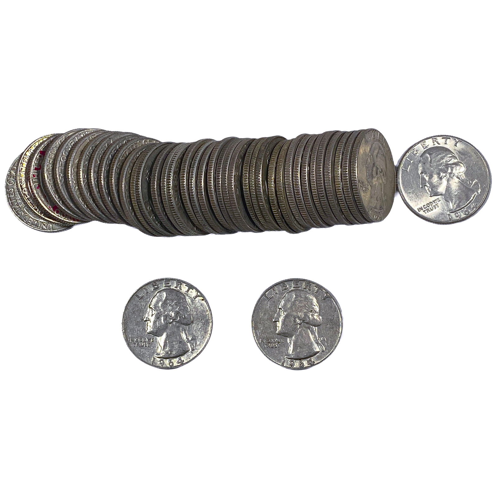 Mixed Dates Roll of Washington 25C Lot: Mixed Dates Roll of Washington 25C Lot