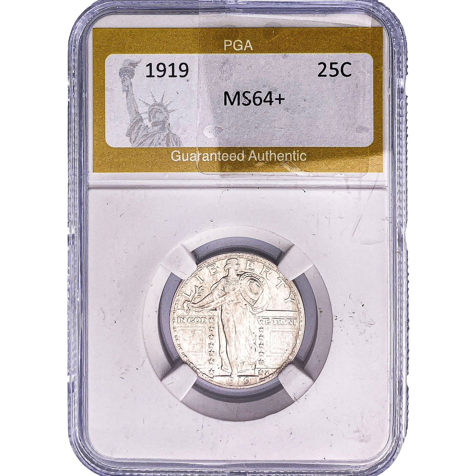 1919 Standing Liberty Quarter PGA MS64+: 1919 Standing Liberty Quarter PGA MS64+