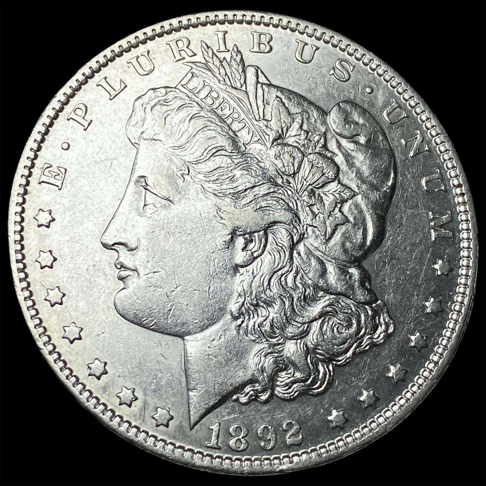 1892-S Silver Morgan Dollar CLOSELY UNCIRCULATED: 1892-S Silver Morgan Dollar CLOSELY UNCIRCULATED