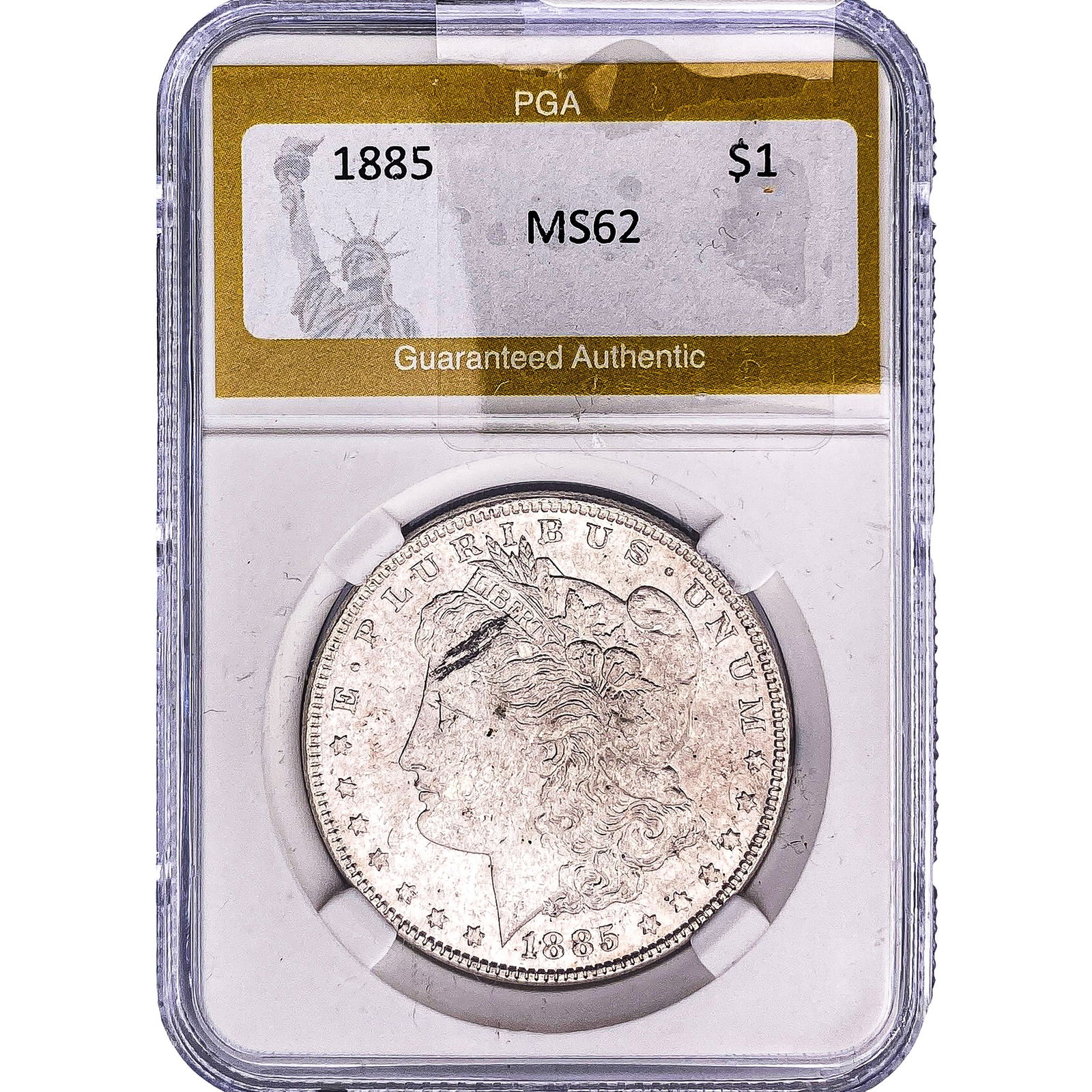 1885 Morgan Silver Dollar PGA MS62: 1885 Morgan Silver Dollar PGA MS62