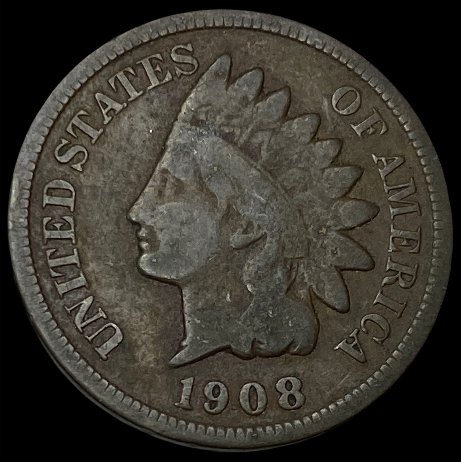 1908-S Indian Head Cent LIGHTLY CIRCULATED: 1908-S Indian Head Cent LIGHTLY CIRCULATED