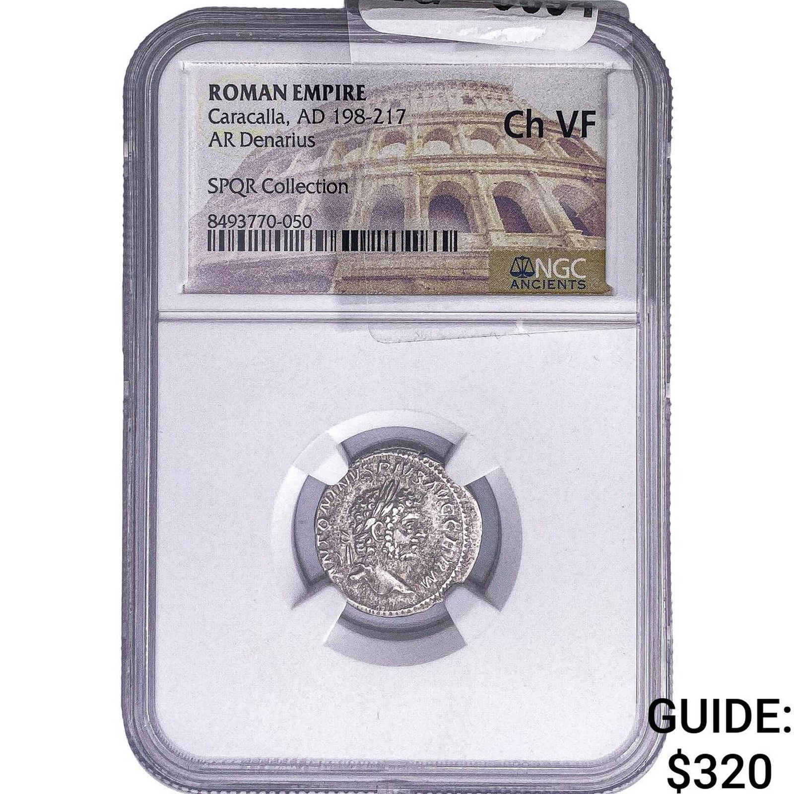Roman Empire Caracalla 198-217 AD Silver Denarius NGC Ch VF: Roman Empire Caracalla 198-217 AD Silver Denarius NGC Ch VF