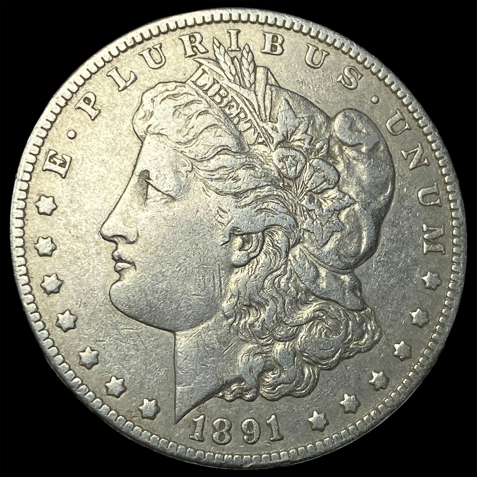 1891-CC Morgan Silver Dollar CLOSELY UNCIRCULATED (1 of 2)