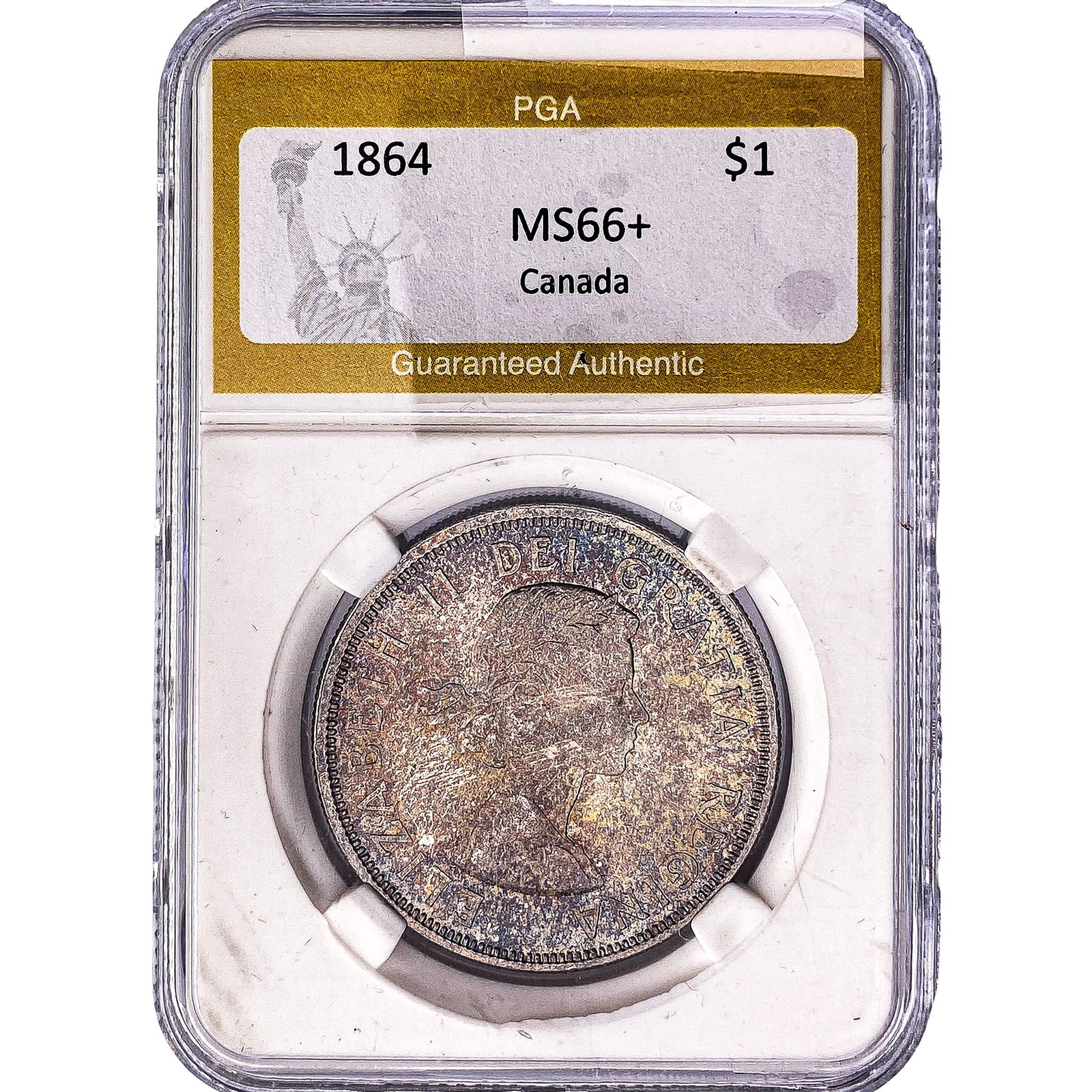 1864 Canada Silver Dollar PGA MS66+: 1864 Canada Silver Dollar PGA MS66+
