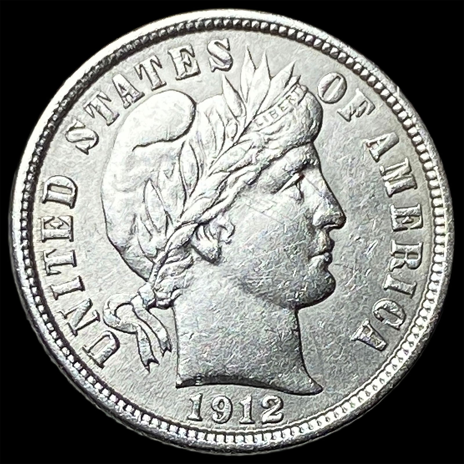 1912 Silver Barber Dime CLOSELY UNCIRCULATED (1 of 2)