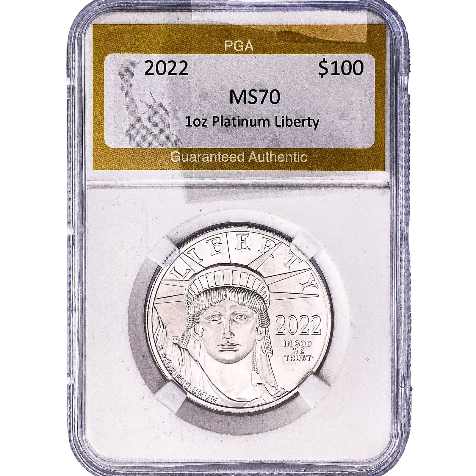 2022 1oz Platinum $100 Eagle PGA MS70 (1 of 2)