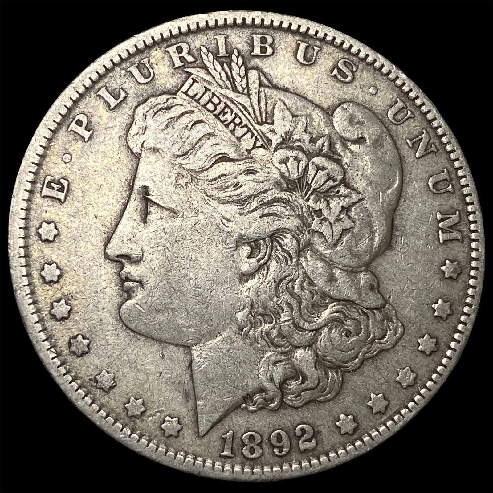 1892-S Silver Morgan Dollar NEARLY UNCIRCULATED (1 of 2)