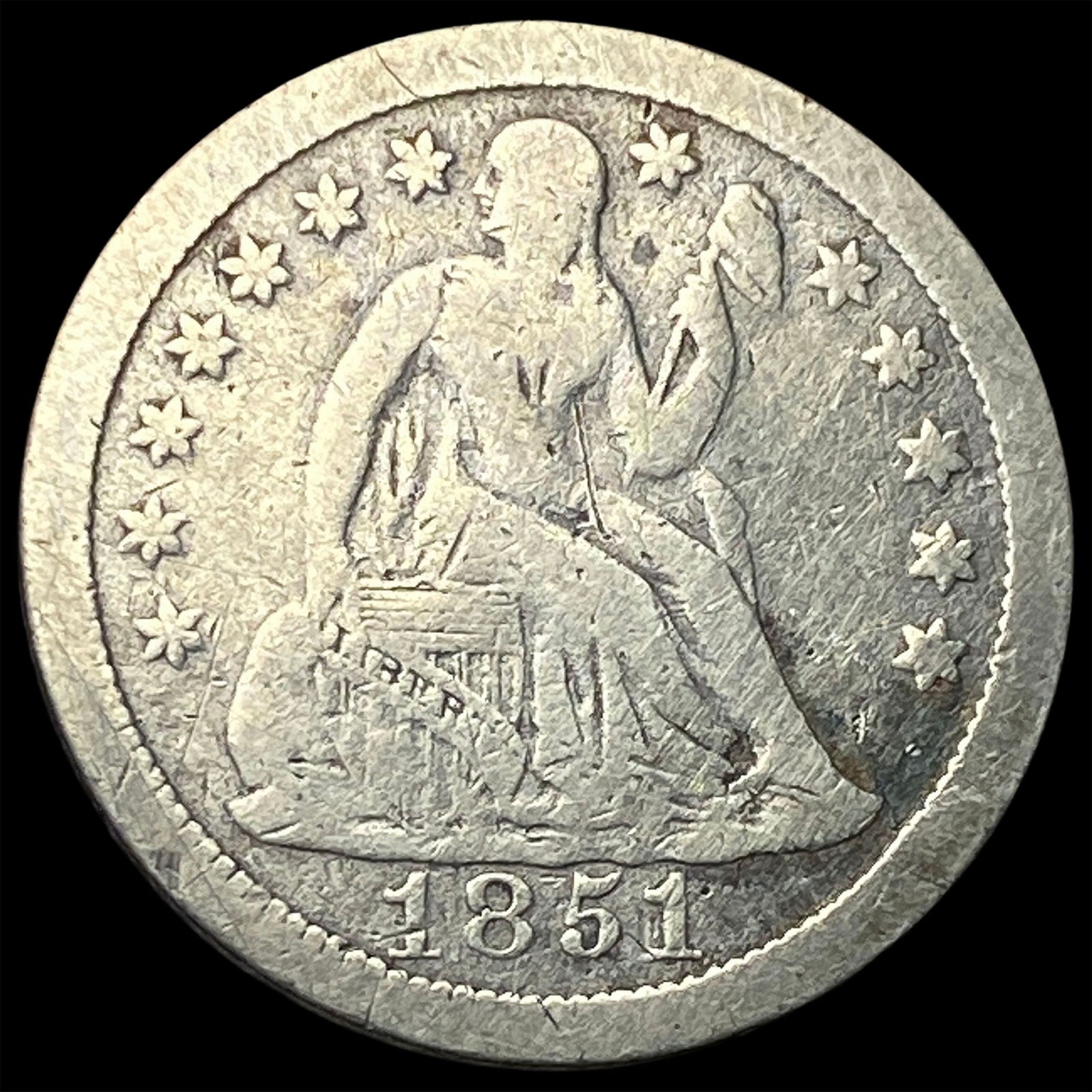 1851-O Silver Seated Liberty Dime UNCIRCULATED (1 of 2)