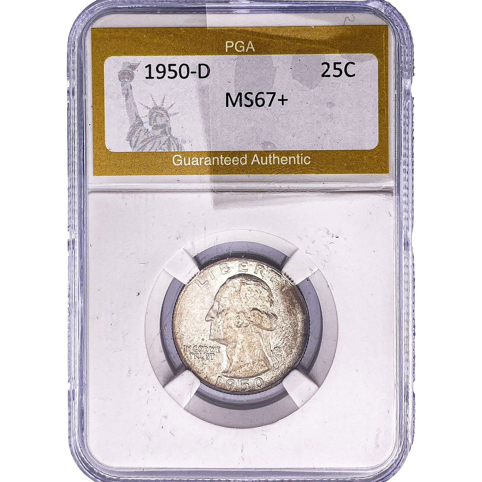 1950-D Washington Silver Quarter PGA MS67+: 1950-D Washington Silver Quarter PGA MS67+