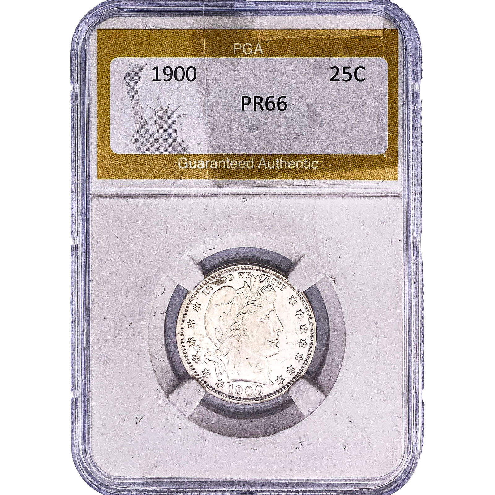1900 Barber Quarter PGA PR66: 1900 Barber Quarter PGA PR66