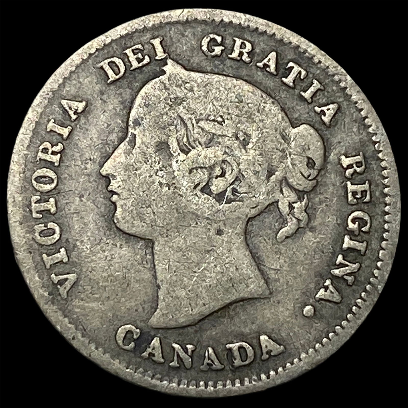 1875-H Canada Silver 5 Cents ABOUT UNCIRCULATED (1 of 2)