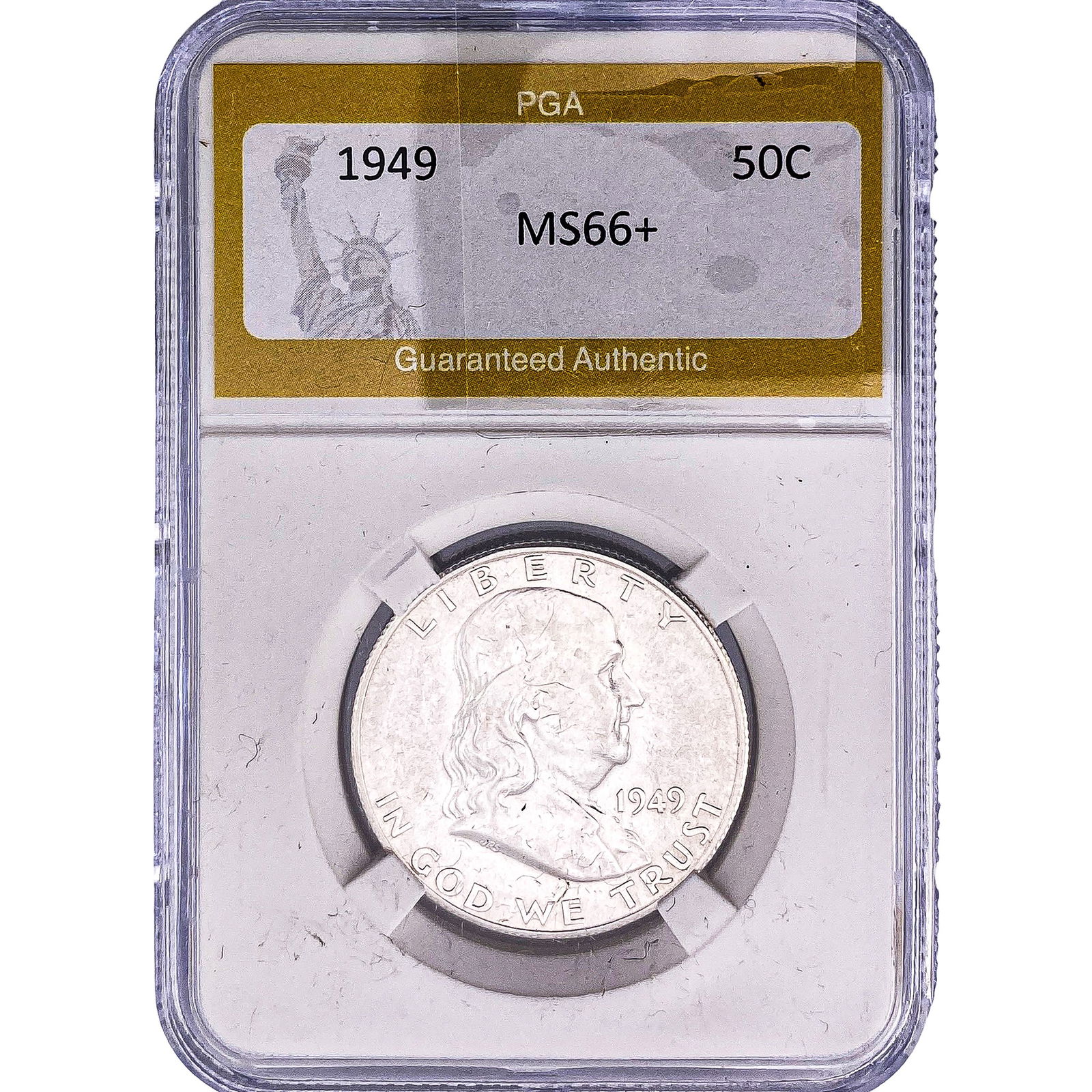 1949 Franklin Half Dollar PGA MS66+: 1949 Franklin Half Dollar PGA MS66+