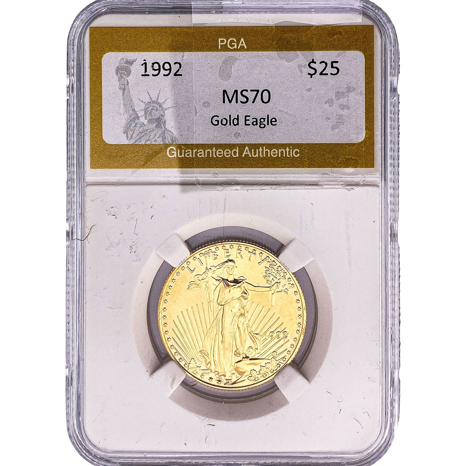 1992 1/2oz $25 Gold Eagle PGA MS70: 1992 1/2oz $25 Gold Eagle PGA MS70