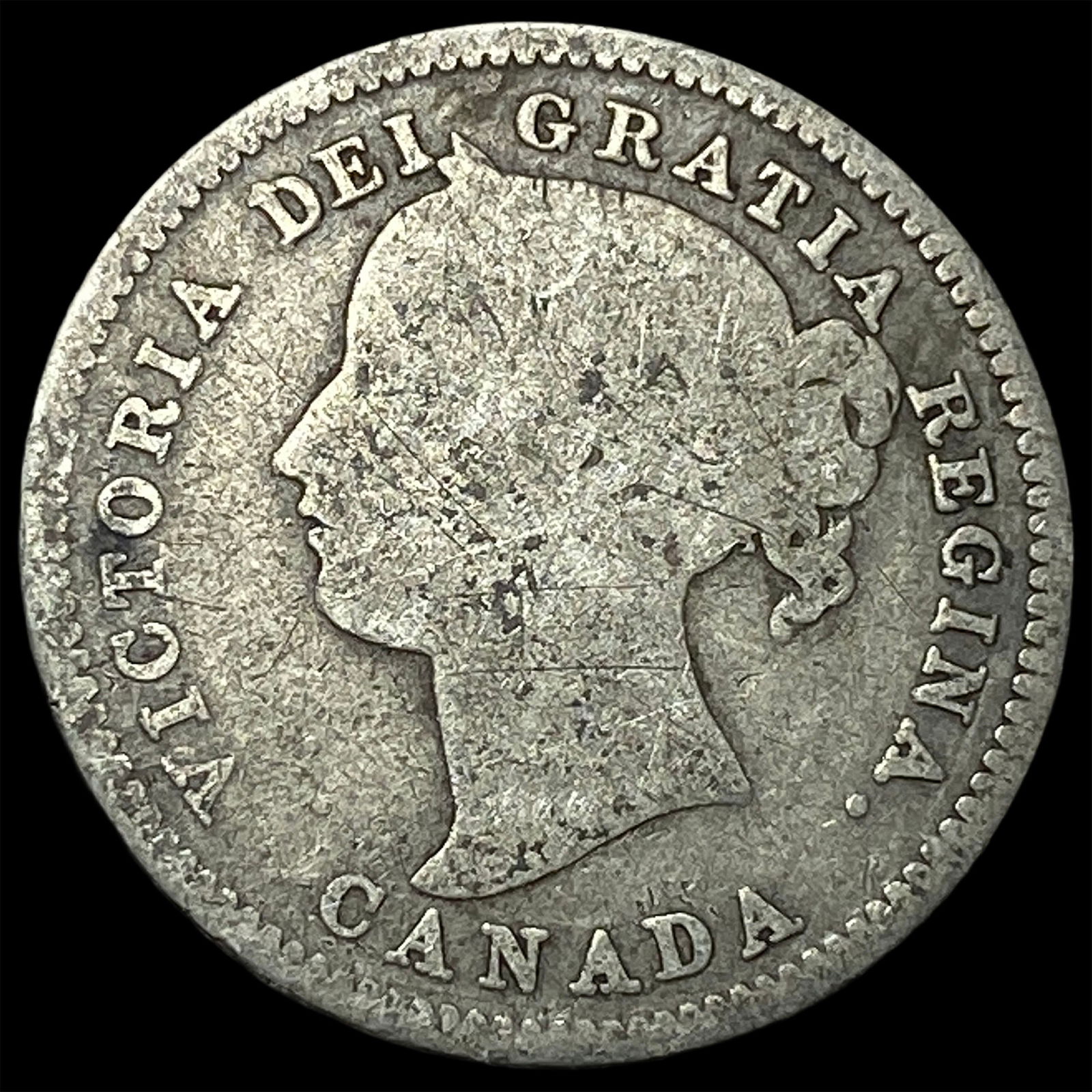 1858 Canada Silver 10 Cents ABOUT UNCIRCULATED: 1858 Canada Silver 10 Cents ABOUT UNCIRCULATED