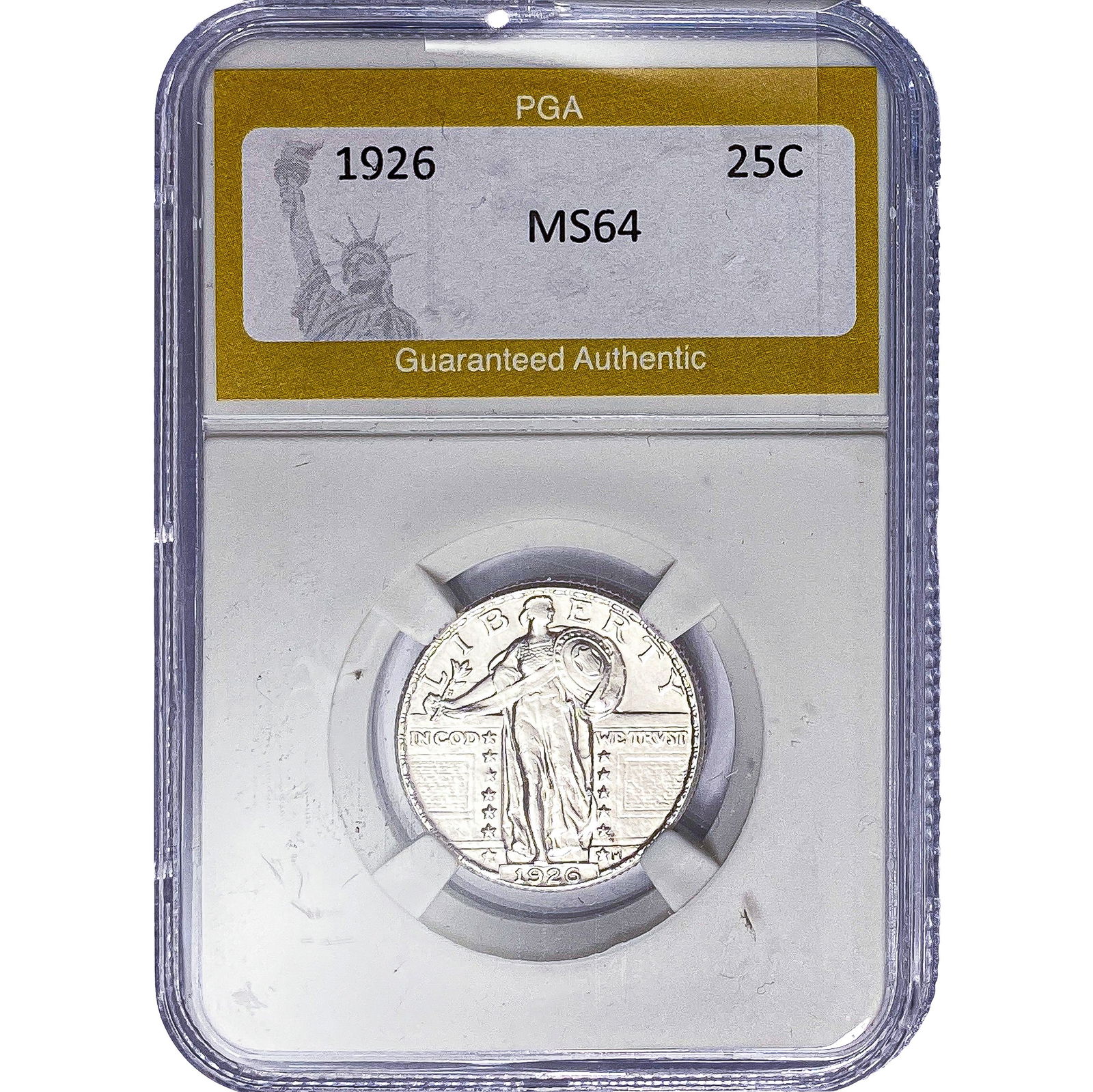 1926 Standing Liberty Quarter PGA MS64: 1926 Standing Liberty Quarter PGA MS64