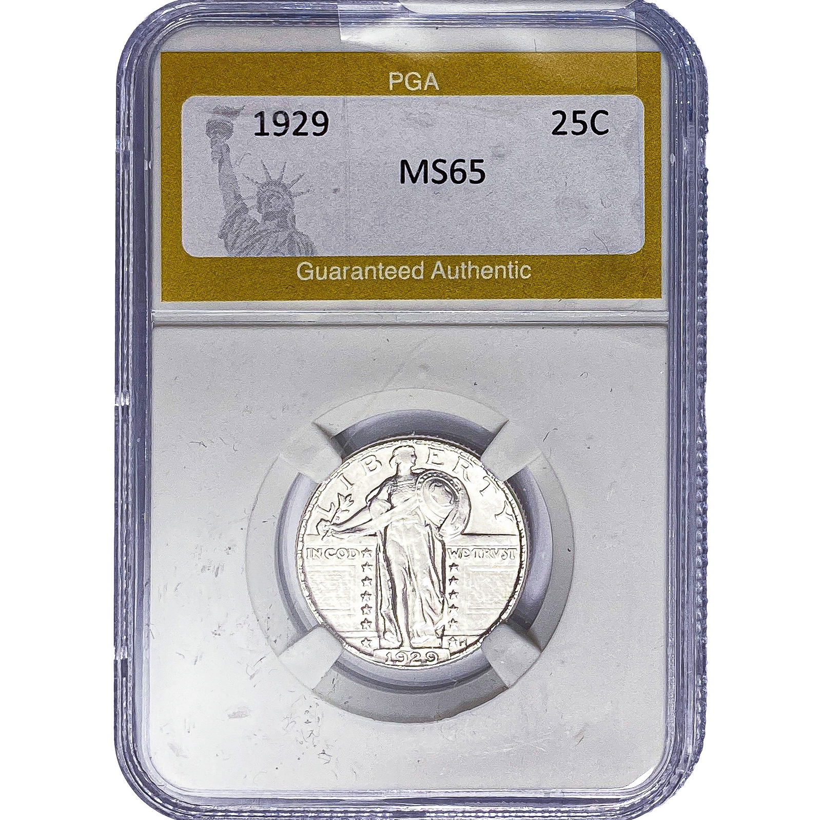 1929 Standing Liberty Quarter PGA MS65: 1929 Standing Liberty Quarter PGA MS65