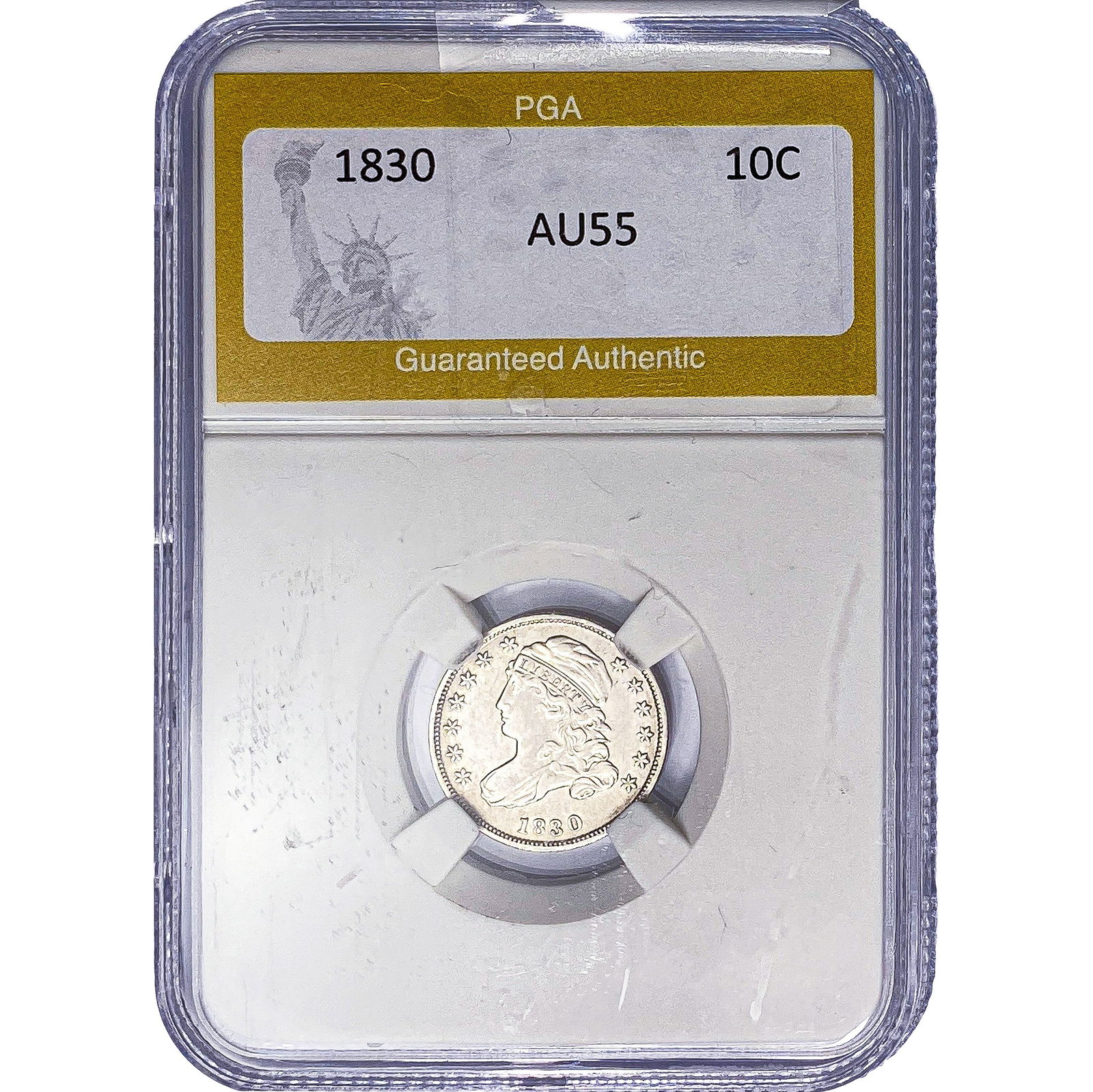 1830 Capped Bust Dime PGA AU55 (1 of 2)