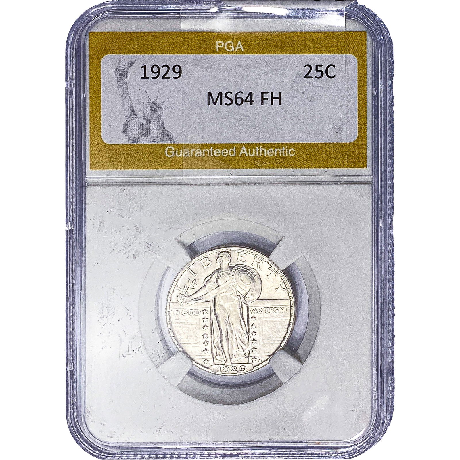 1929 Standing Liberty Quarter PGA MS64 FH: 1929 Standing Liberty Quarter PGA MS64 FH
