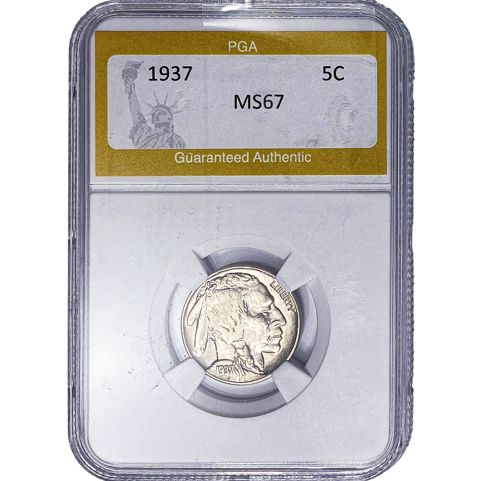 1937 Buffalo Nickel PGA MS67: 1937 Buffalo Nickel PGA MS67