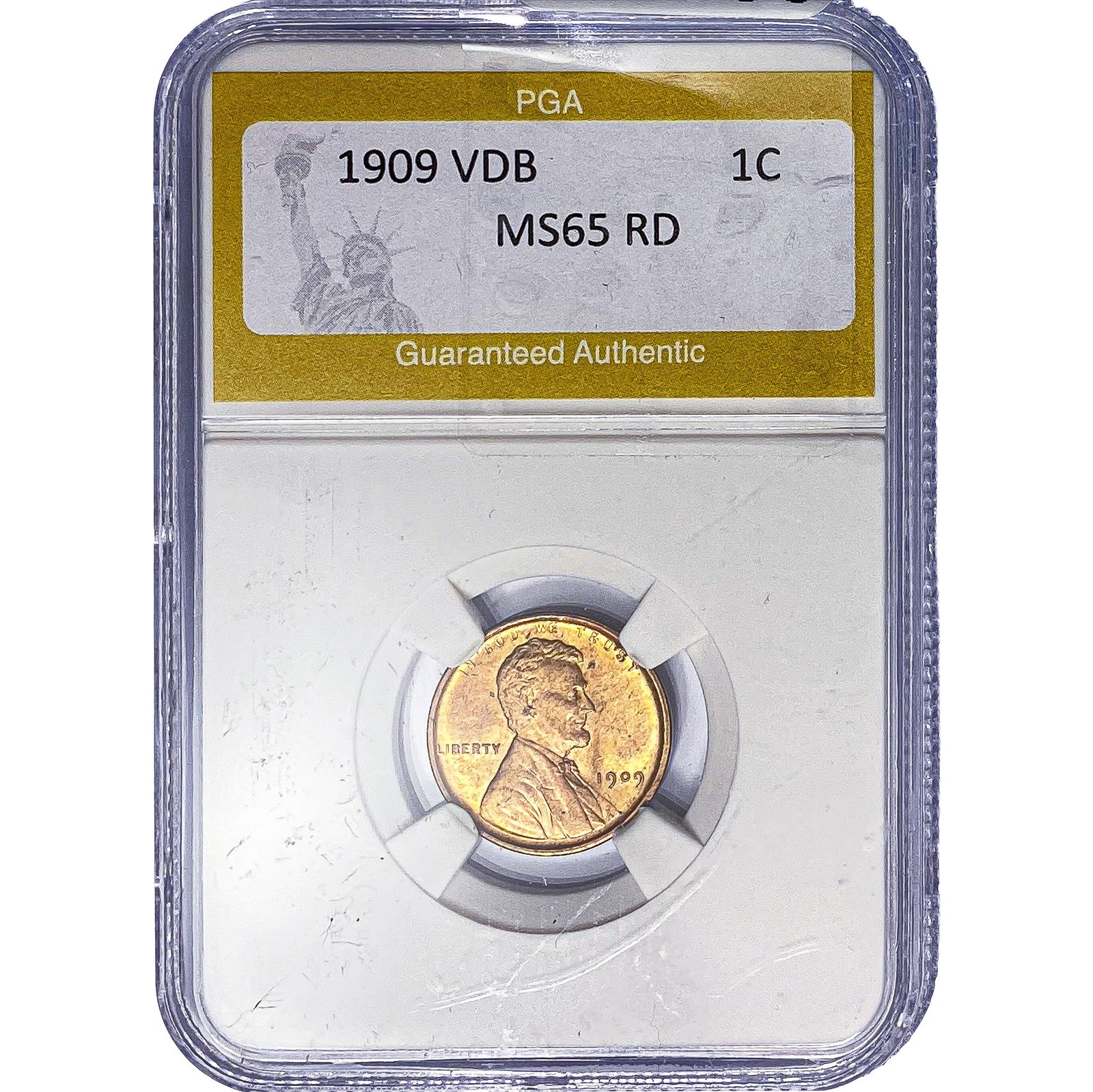 1909 VDB Wheat Cent PGA MS65 RD (1 of 2)