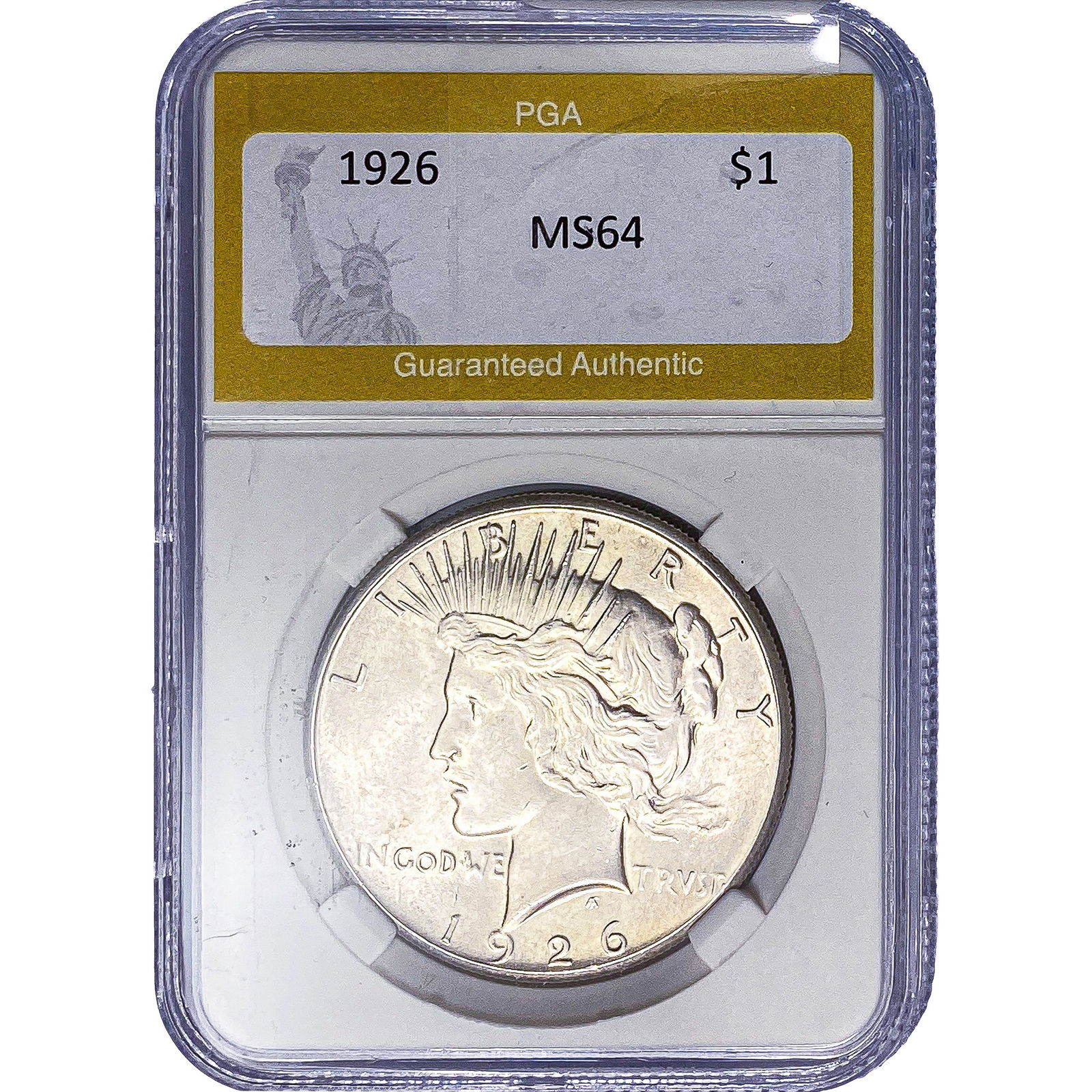 1926 Silver Peace Dollar PGA MS64: 1926 Silver Peace Dollar PGA MS64