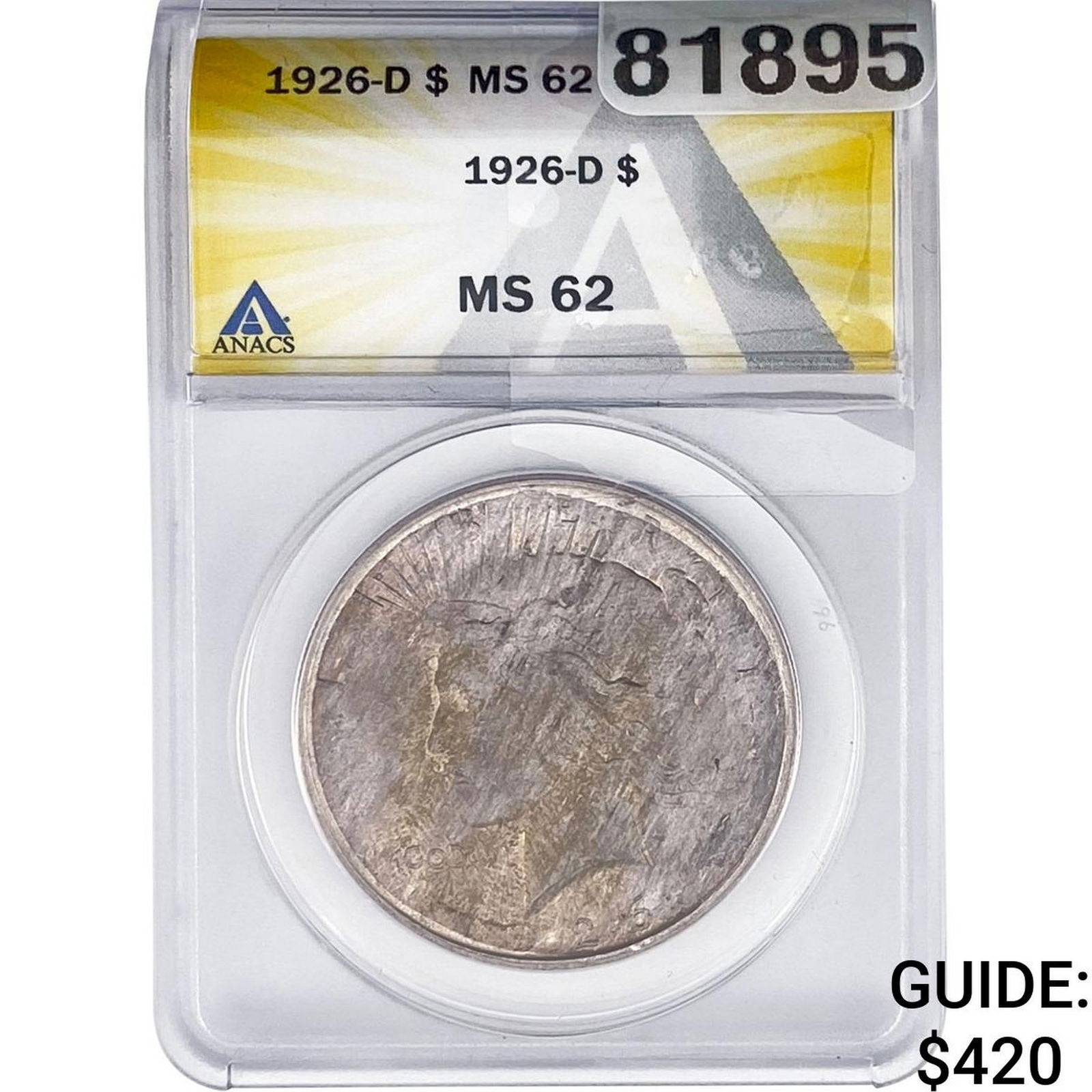 1926-D Morgan Silver Dollar ANACS MS62 (1 of 2)