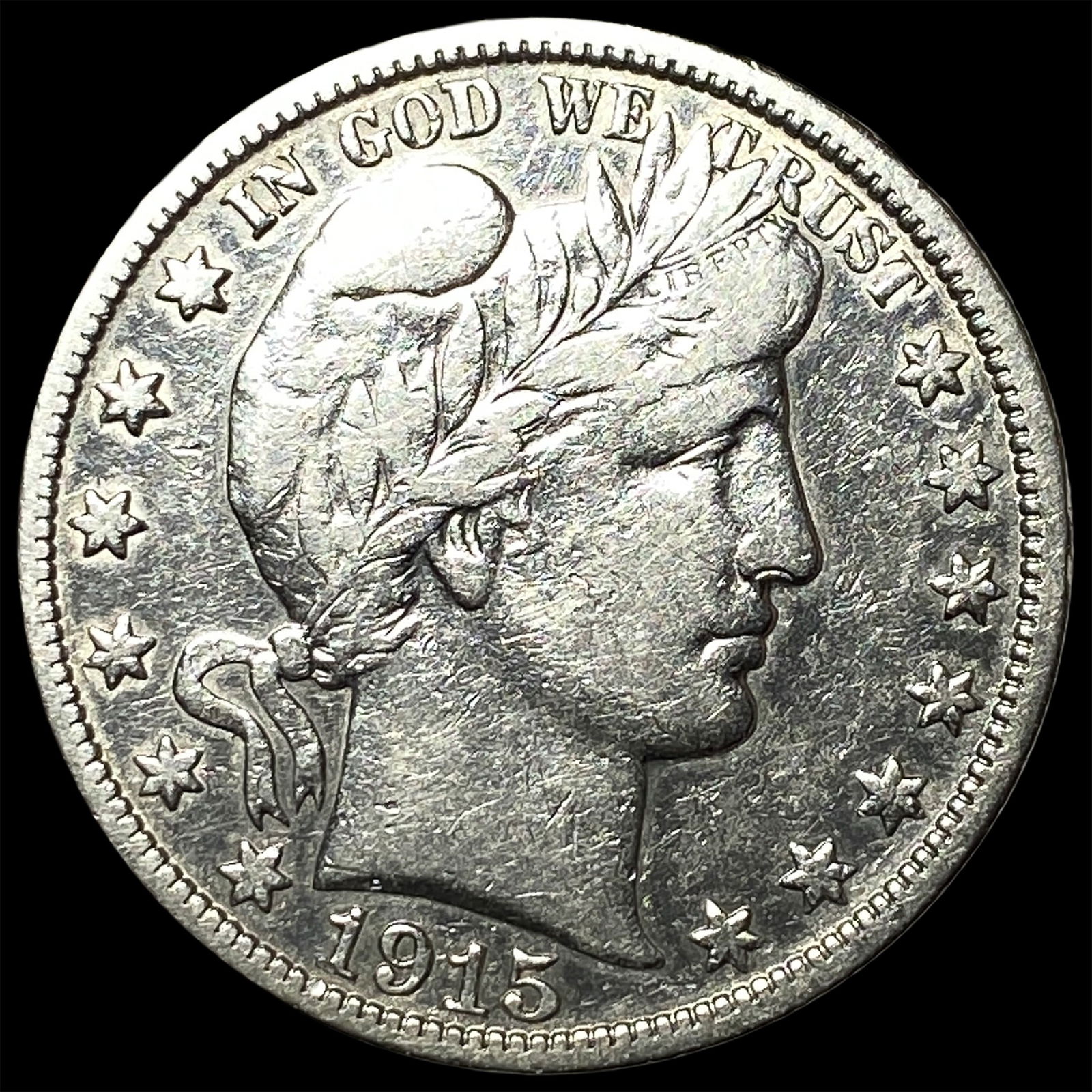 1915-S Silver Barber Half Dollar LIGHTLY CIRCULATED (1 of 2)