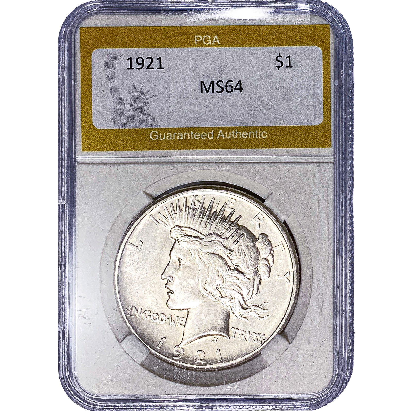 1921 Silver Peace Dollar PGA MS64 (1 of 2)
