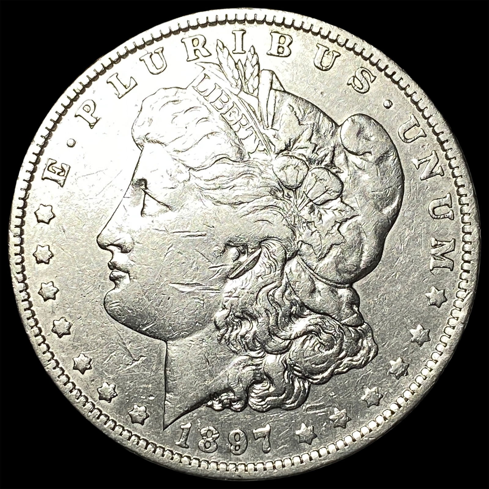 1897-S Silver Morgan Dollar NEARLY UNCIRCULATED: 1897-S Silver Morgan Dollar NEARLY UNCIRCULATED