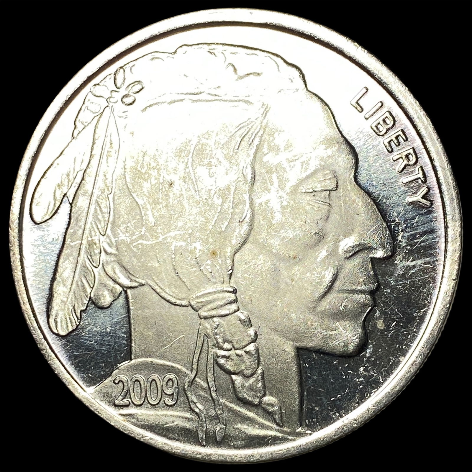 2009 1 oz .999 Fine Silver Buffalo Round SUPERB GEM BU: 2009 1 oz .999 Fine Silver Buffalo Round SUPERB GEM BU