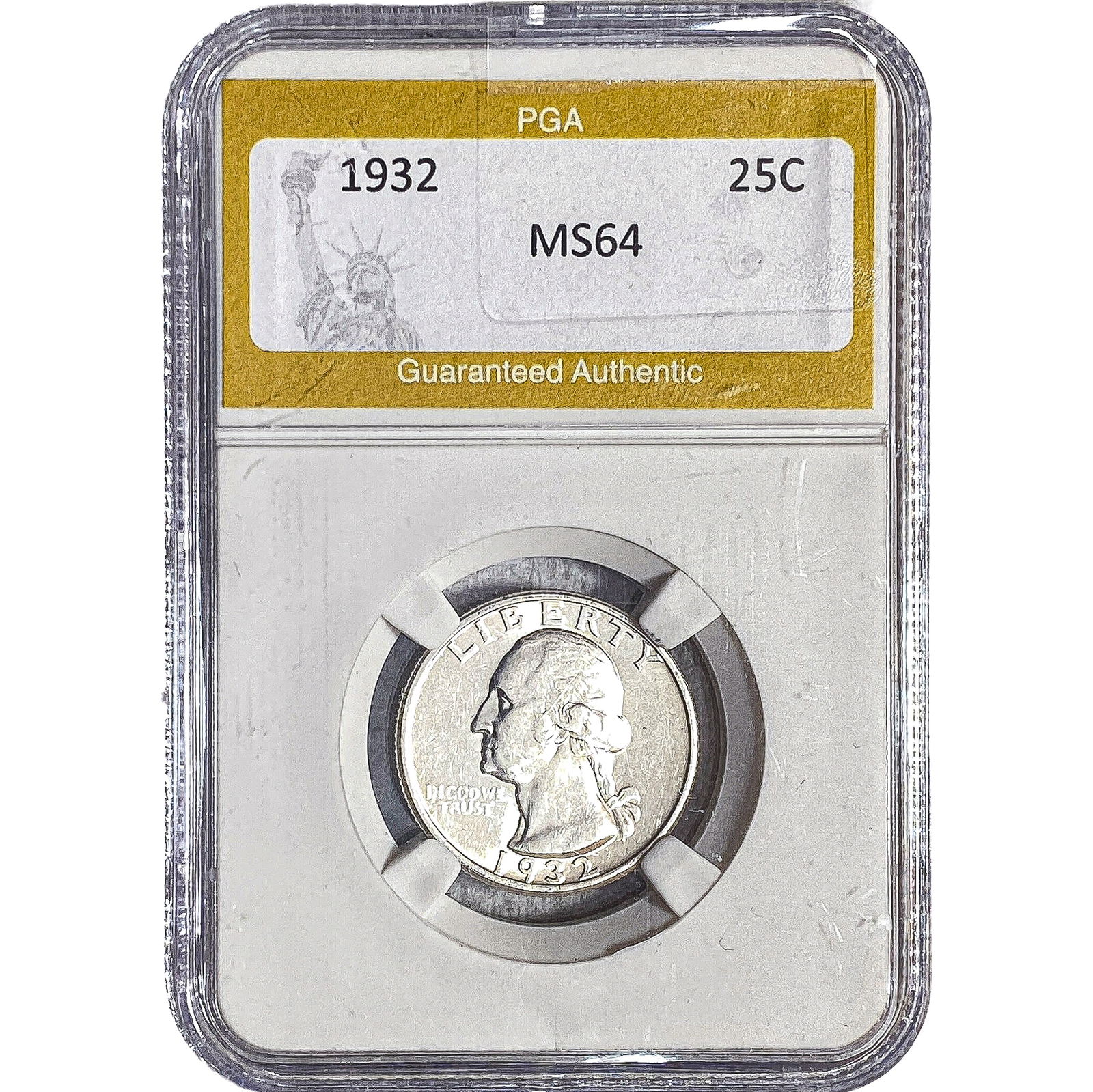 1932 Washington Silver Quarter PGA MS64: 1932 Washington Silver Quarter PGA MS64