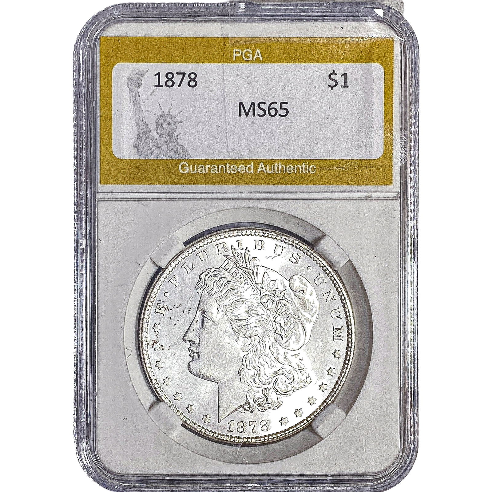 1878 Morgan Silver Dollar PGA MS65: 1878 Morgan Silver Dollar PGA MS65
