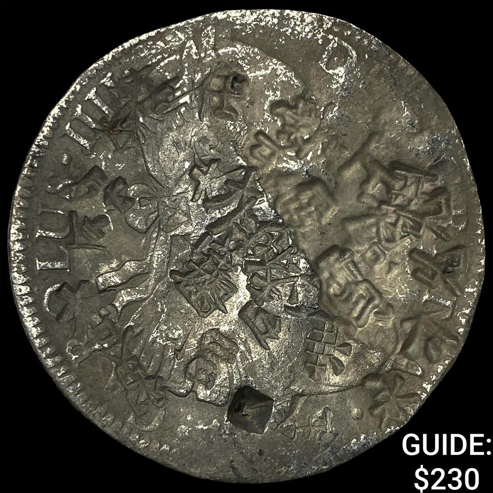 Colonial Spain Silver 8 Reales Punchmarked NEARLY UNCIRCULATED (1 of 2)