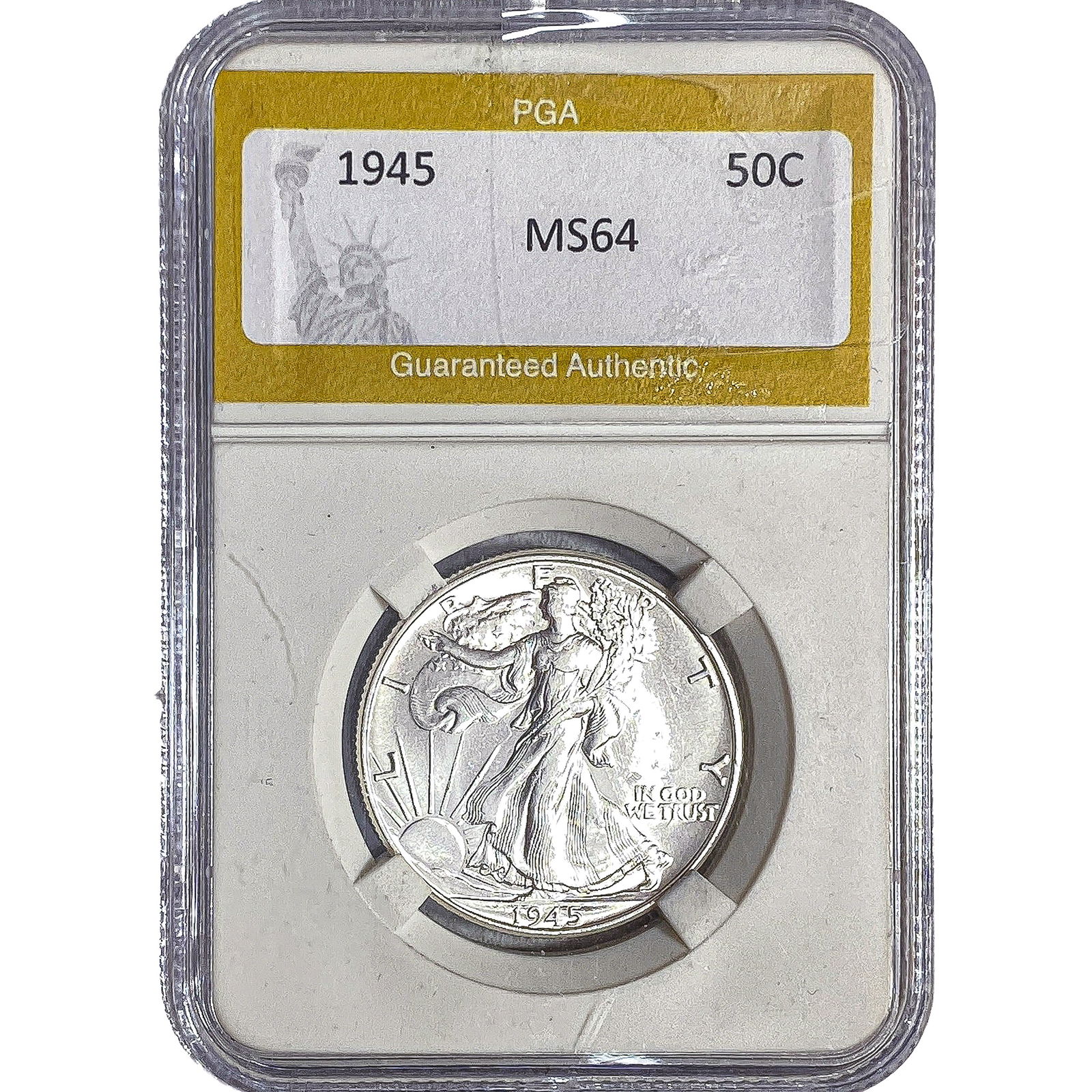 1945 Walking Liberty Half Dollar PGA MS64: 1945 Walking Liberty Half Dollar PGA MS64