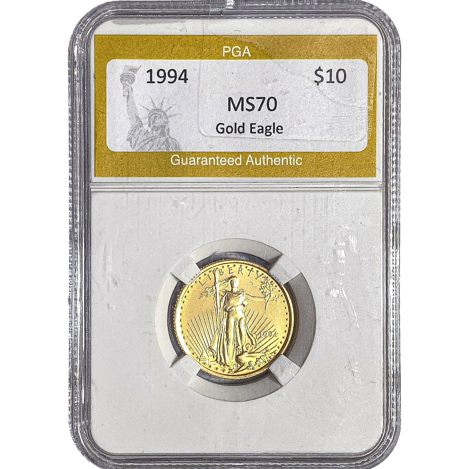 1994 1/4oz $10 Gold Eagle PGA MS70: 1994 1/4oz $10 Gold Eagle PGA MS70