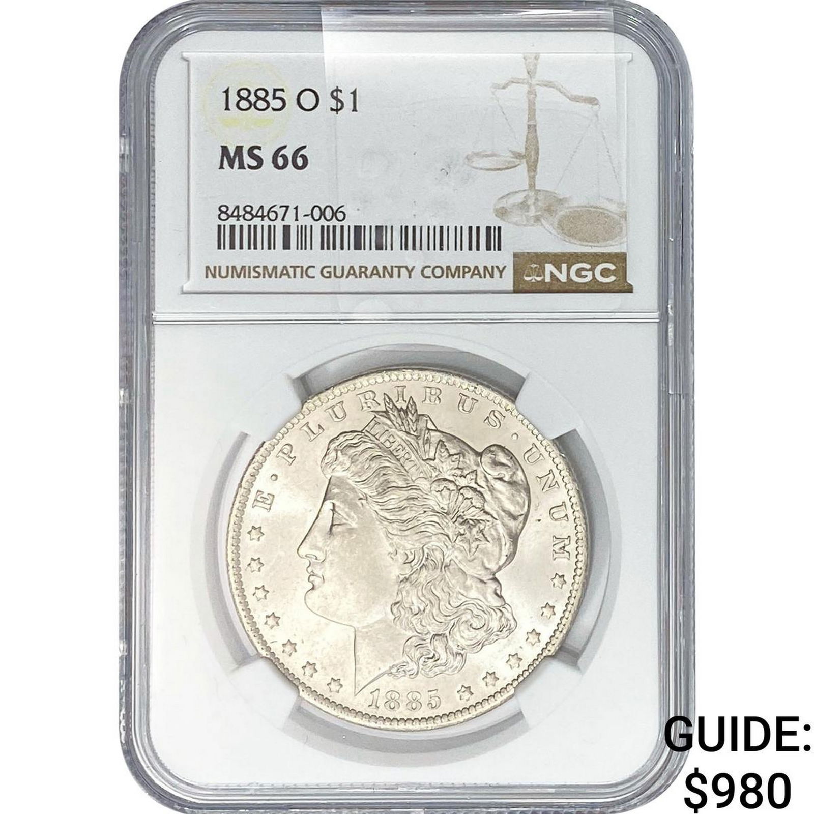 1885-O Morgan Silver Dollar NGC MS66 (1 of 2)
