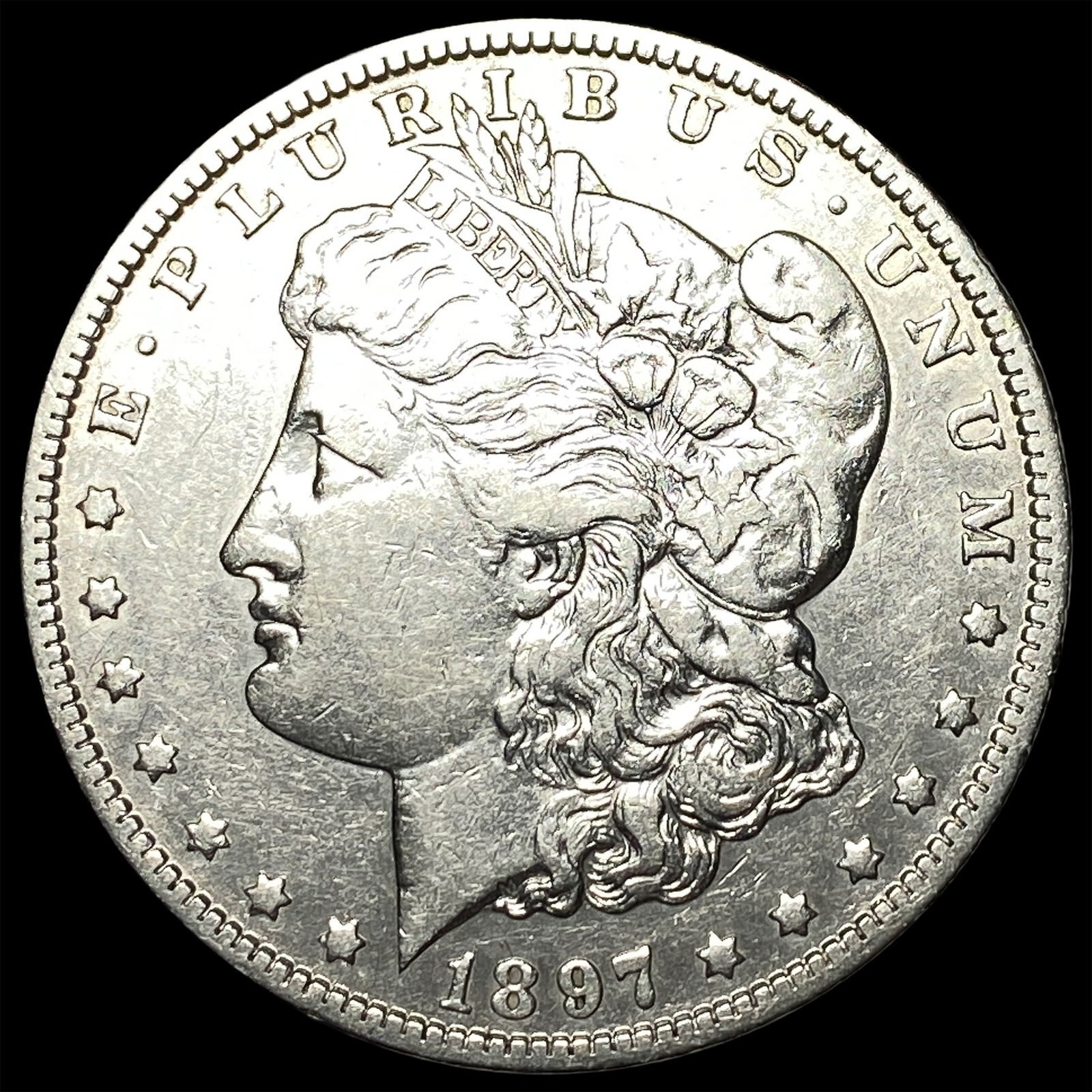 1897-S Silver Morgan Dollar NEARLY UNCIRCULATED (1 of 2)