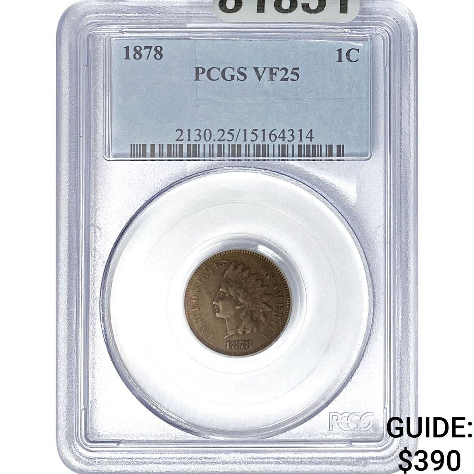 1878 Indian Head Cent PCGS VF25 (1 of 2)