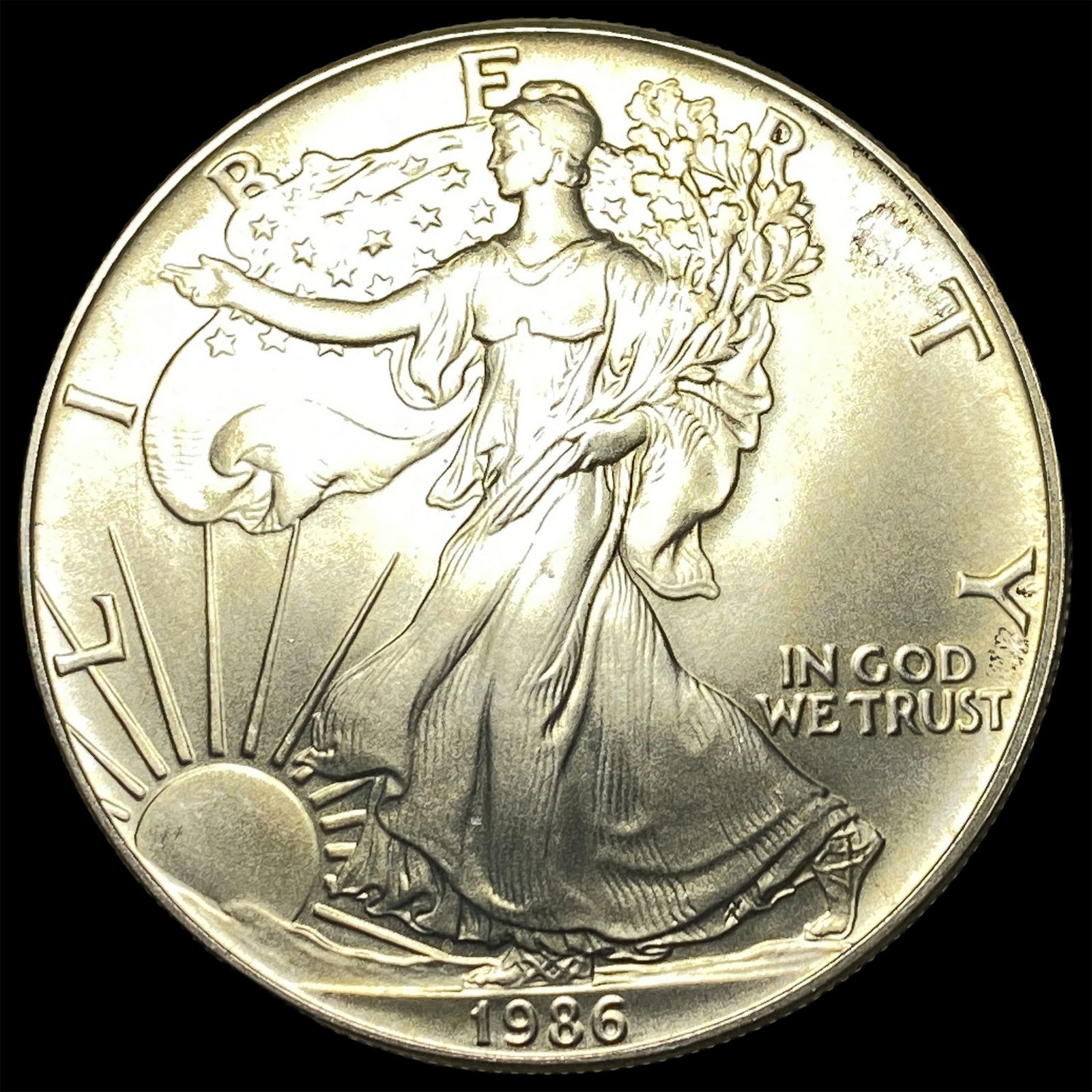 1986 1 oz Silver American Eagle $1 SUPERB GEM BU (1 of 2)
