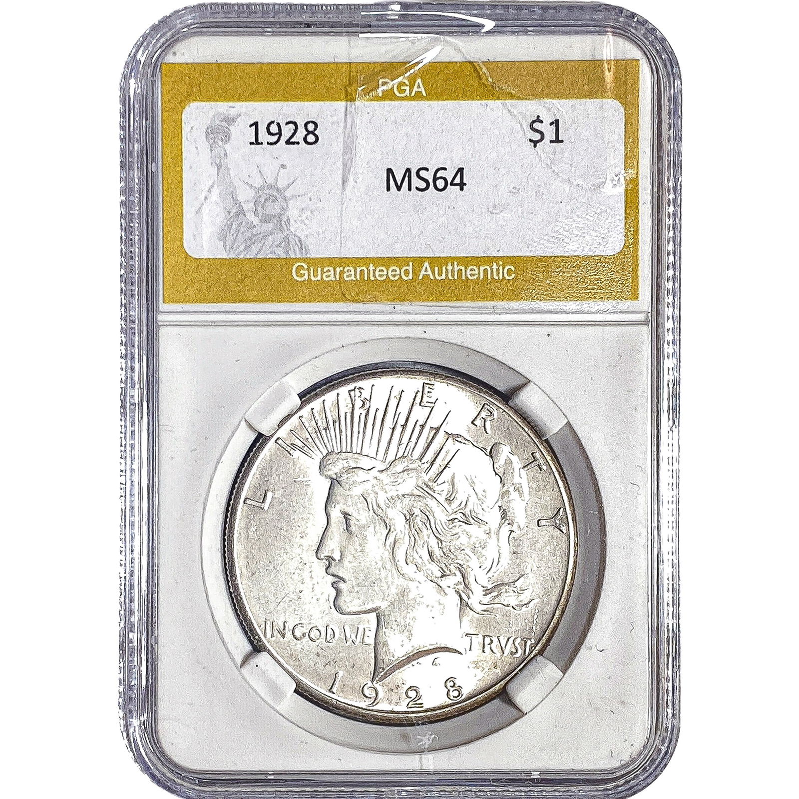 1928 Silver Peace Dollar PGA MS64 (1 of 2)