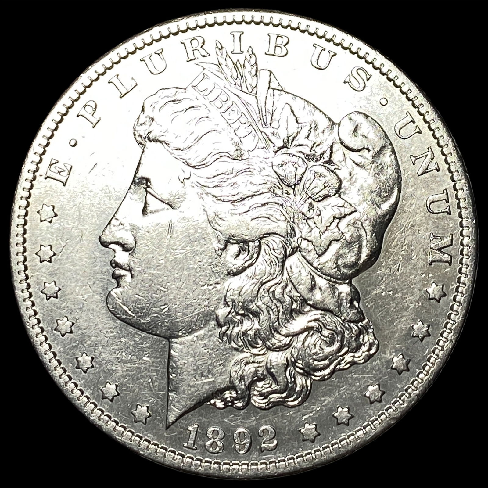 1892-S Silver Morgan Dollar CLOSELY UNCIRCULATED: 1892-S Silver Morgan Dollar CLOSELY UNCIRCULATED