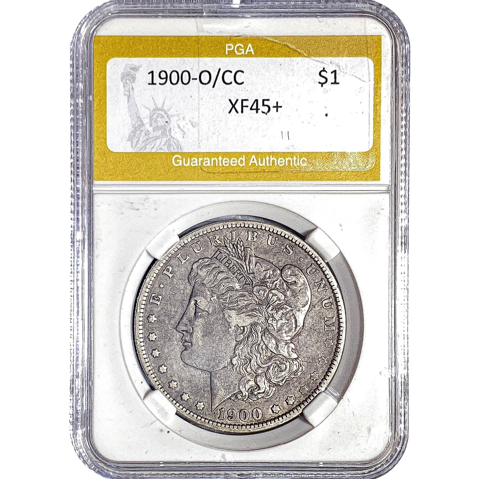 1900-O/CC Morgan Silver Dollar PGA XF45+: 1900-O/CC Morgan Silver Dollar PGA XF45+