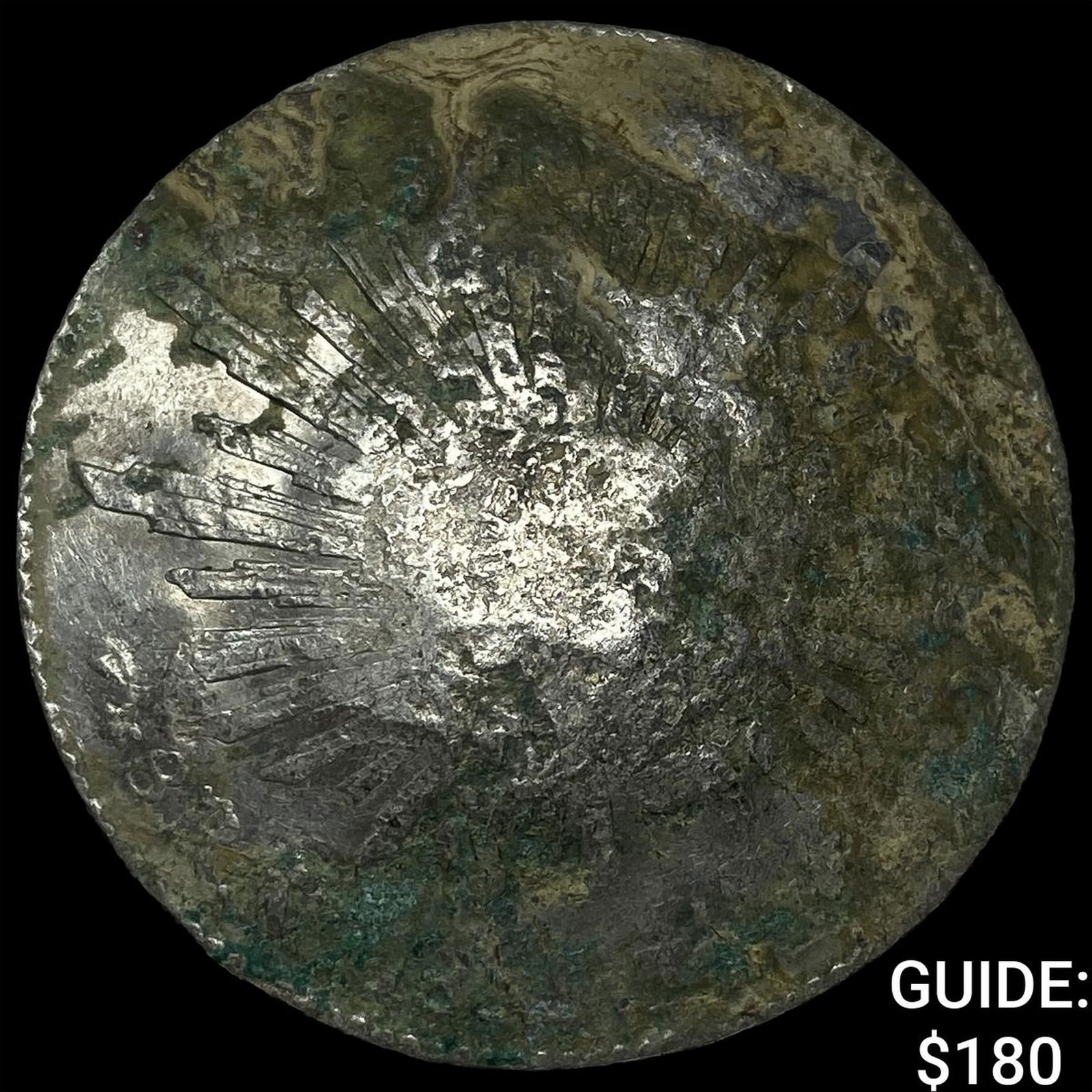 Mexico Silver 8 Reales Punch Marked NEARLY UNCIRCULATED: Mexico Silver 8 Reales Punch Marked NEARLY UNCIRCULATED