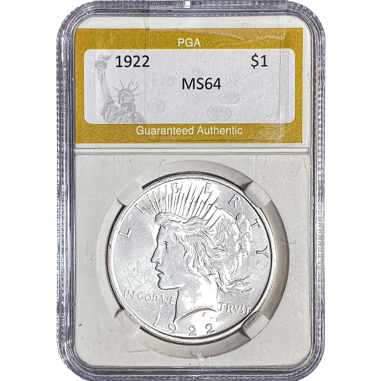 1922 Silver Peace Dollar PGA MS64 (1 of 2)